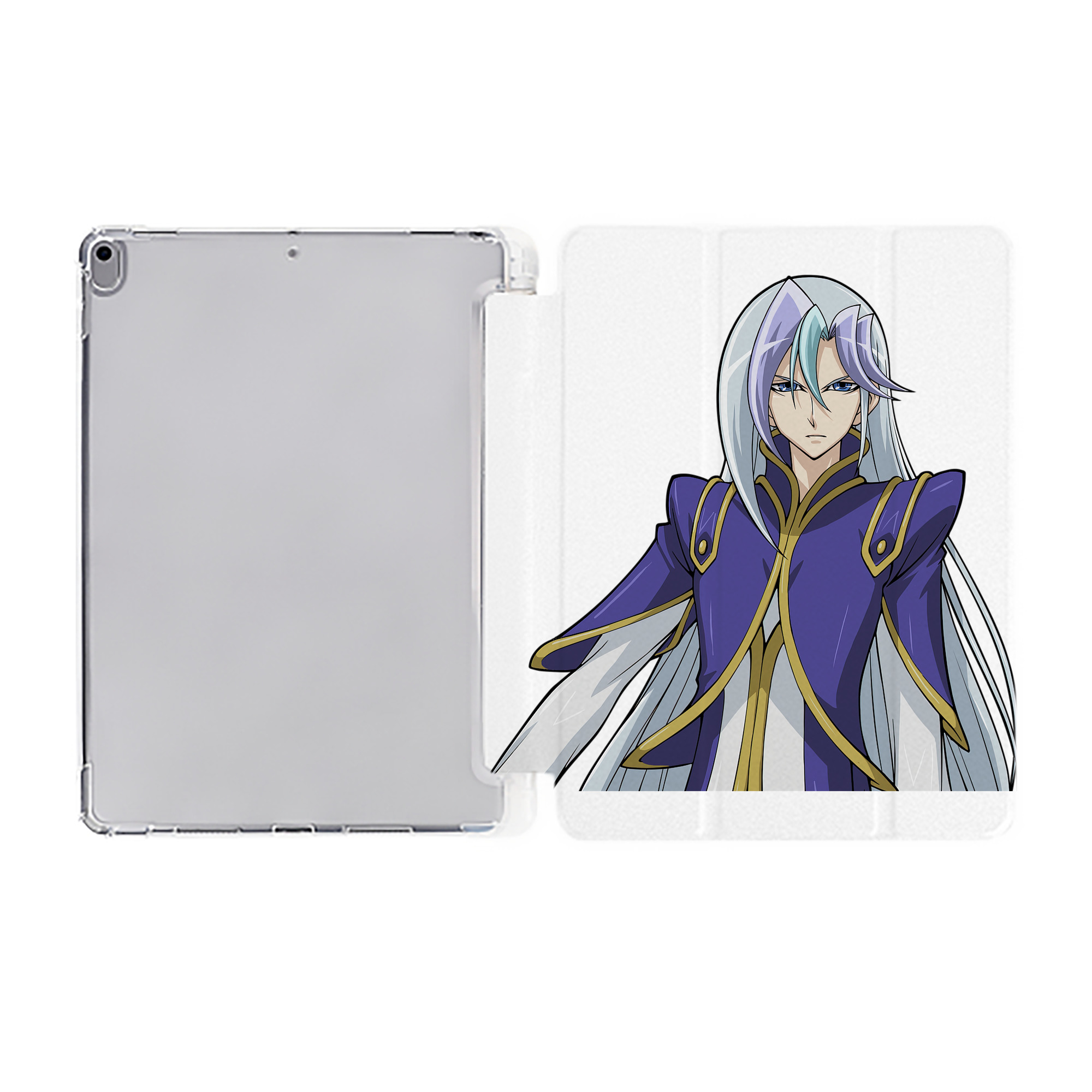 （画像用） 遊☆戯☆王 Yu-Gi-Oh! IPad ケース ペン収納付き 三つ折りスタンド PUレザー×シリコン 対応機種9.5/10.5/10.9インチ